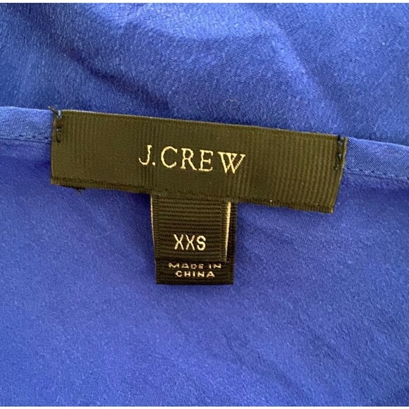 J.Crew 100% Silk Royal Blue Spaghetti strap Camisole Top Size XXS Bella Elena - Picture 4 of 7